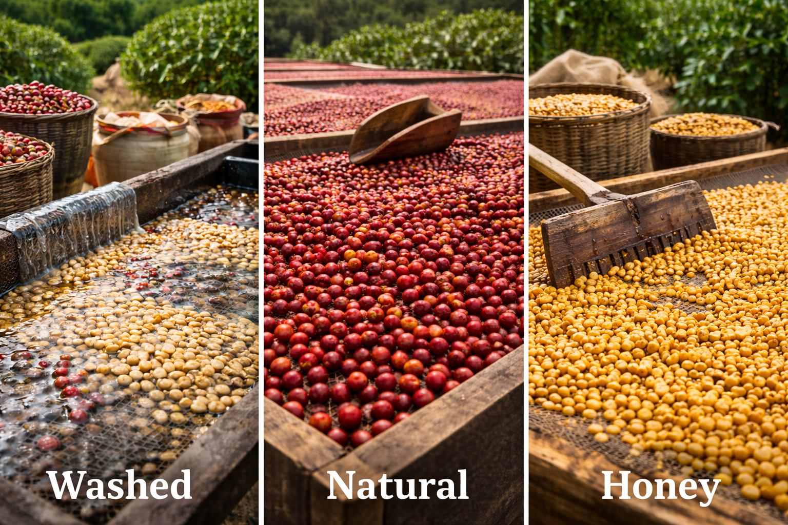 From Fruit to Flavor: Understanding Washed, Natural, and Honey Coffee Processing